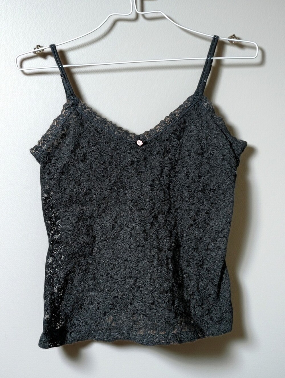 Black Lace Camisole Tank‎ Top -  Spaghetti Strap